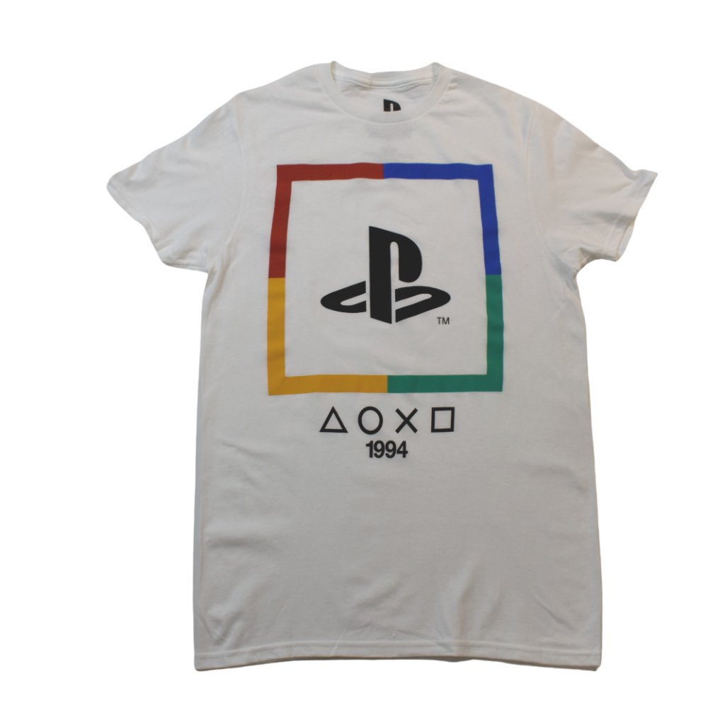 Playstation Mens Playstation 1994 Graphic White Shirt New